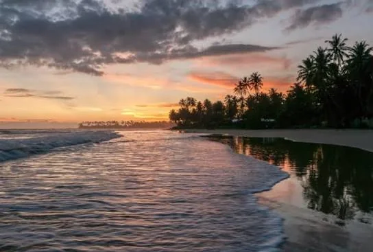 Sunset beach view in Dickwella