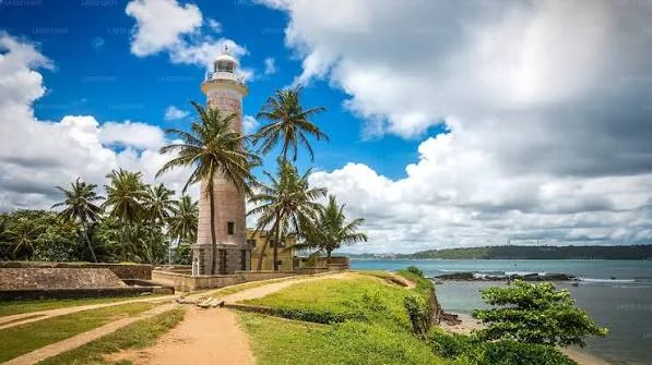 Tangalle lighthouse and coastal surroundings